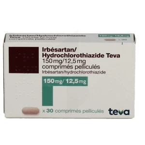 Irbesartan Hydrochlorothiazide Teva 150 Mg/12,5 Mg, Comprimé Pelliculé