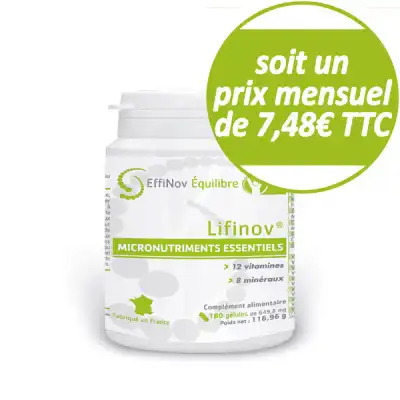 Effinov Nutrition Lifinov Gélules B/180 à BIGANOS