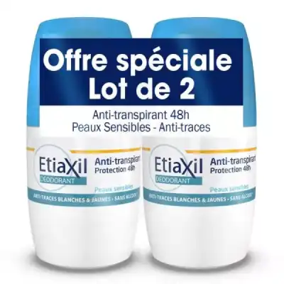 Etiaxil Déodorant Anti-transpirant Protection 48h 2Roll-on/50ml