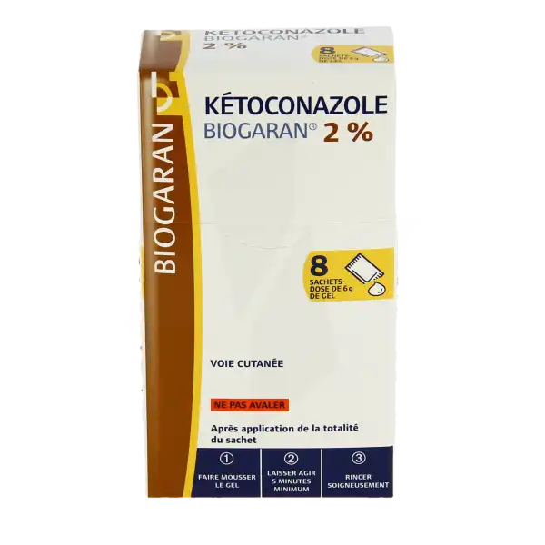 Ketoconazole Biogaran 2 %, Gel En Sachet-dose