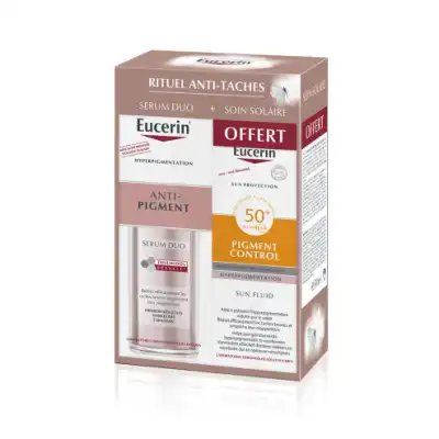 Acheter Eucerin Anti-pigment Sérum Duo Sérum Fl pompe/2x15ml + Solaire Offert à LORMONT