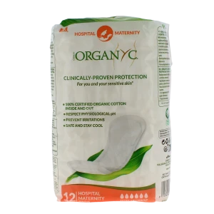Organyc Serviette Périodique Maternité Coton Bio Premiers Jours Sachet De 12