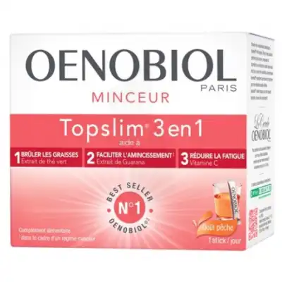 Oenobiol Topslim 3 En 1 Poudre à Diluer Pêche Sticks/14 à Saint-Avold