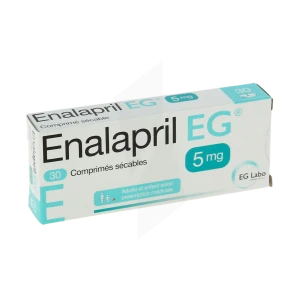 Enalapril Eg 5 Mg, Comprimé Sécable