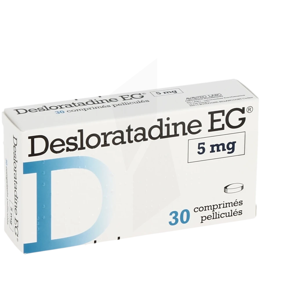 Desloratadine Eg 5 Mg, Comprimé Pelliculé