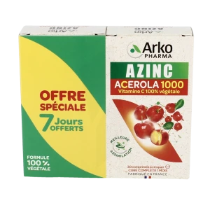 Azinc Vegetal AcÉrola 1000 Vitamine C Cpr À Croquer 2b/30