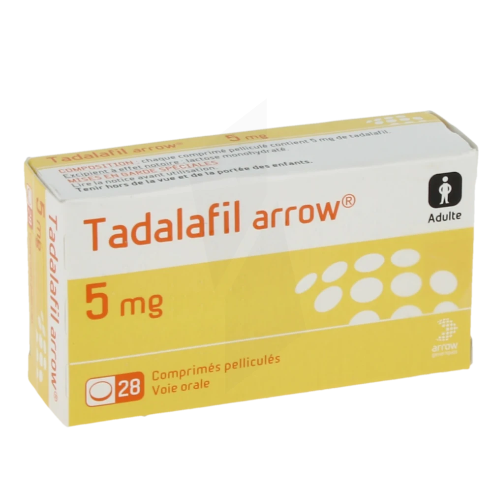 Tadalafil Arrow 5 Mg, Comprimé Pelliculé