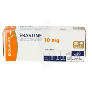 Ebastine Biogaran 10 Mg, Comprimé Pelliculé