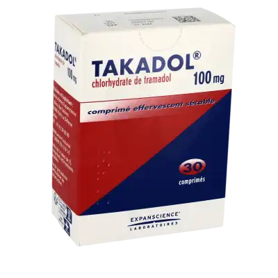 TAKADOL 100 mg, comprimé effervescent sécable