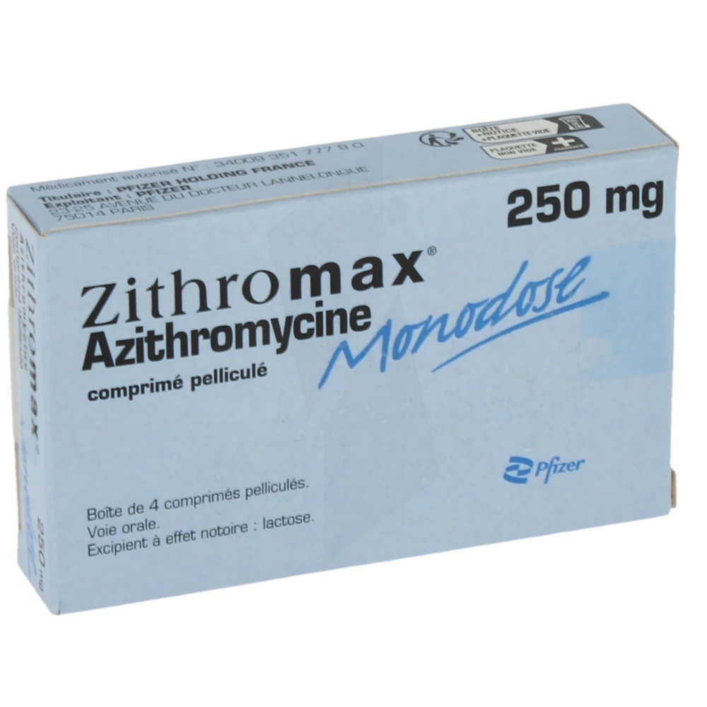 Zithromax Monodose 250 Mg, Comprimé Pelliculé