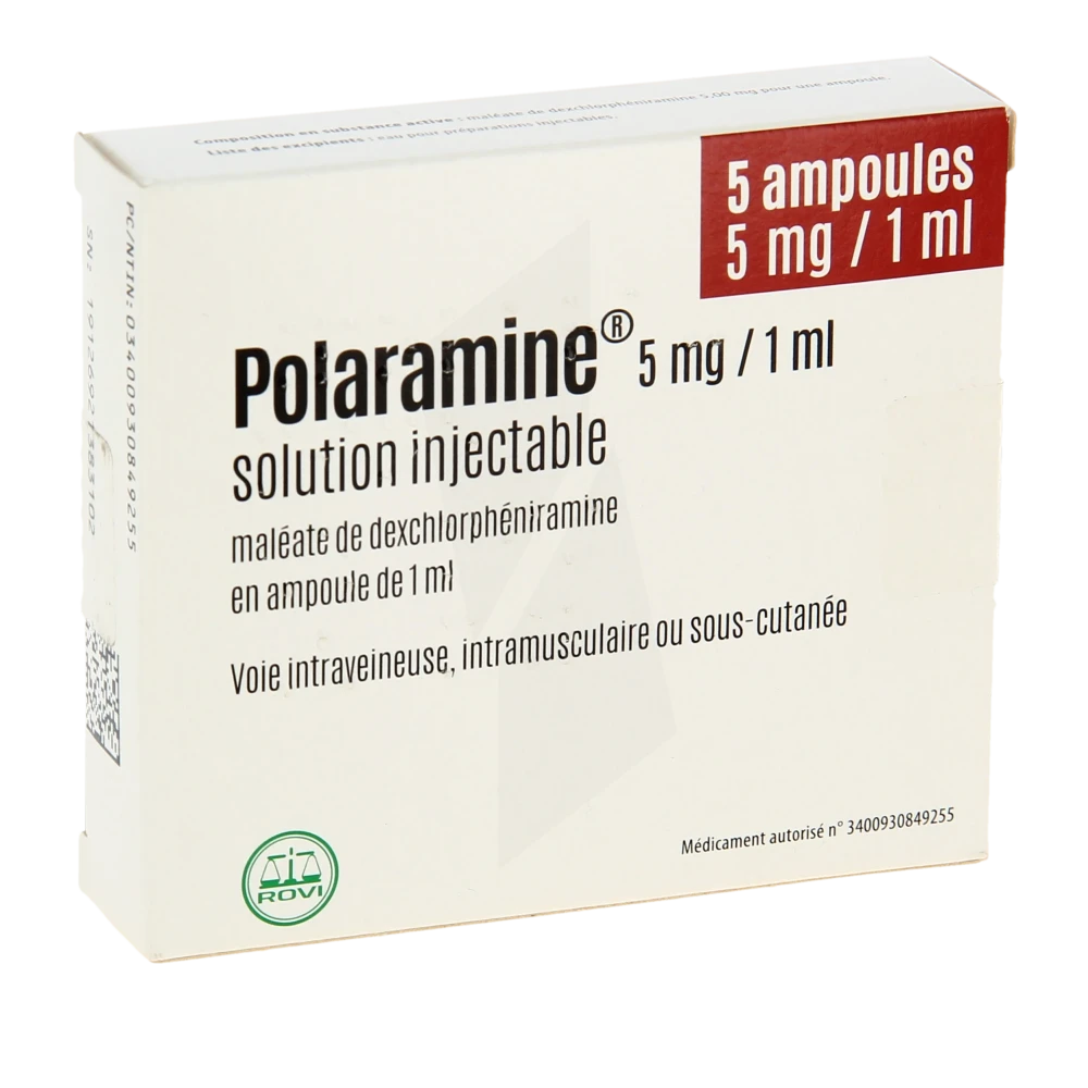 Polaramine 5 Mg/1 Ml, Solution Injectable