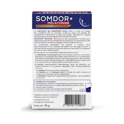 Granions Somdor+ Mélatonine Comprimés B/15