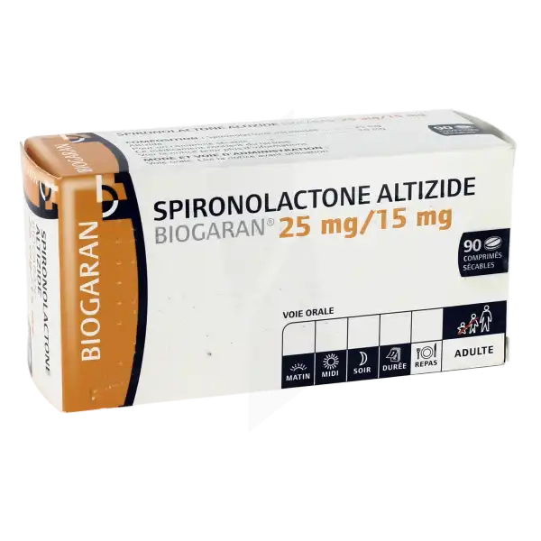 Spironolactone Biogaran 75 Mg, Comprimé Sécable