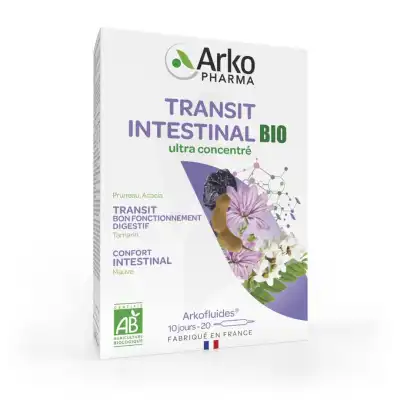 Arkofluide Bio Ultraextract Solution Buvable Transit Intestinal 20 Ampoules/10ml à Angers