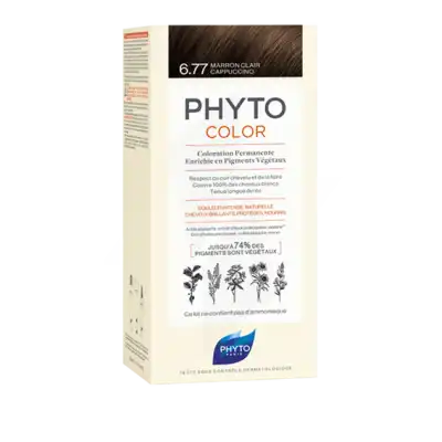 Phytocolor Kit Coloration Permanente 6.77 Marron Clair Cappuccino à Venerque