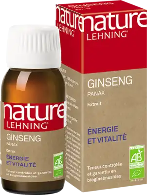 Lehning Nature Ginseng Panax Ab Extrait Hydroalcoolique Fl Compte Gouttes/60ml à Vétraz-Monthoux