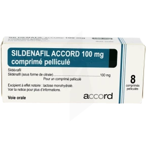 Sildenafil Accord 100 Mg, Comprimé Pelliculé