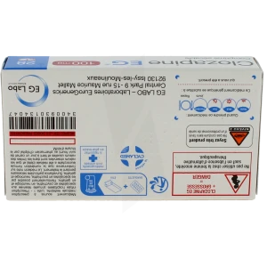 Clozapine Eg 100 Mg, Comprimé Sécable