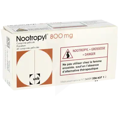 Nootropyl 800 Mg, Comprimé Pelliculé à LA CRAU
