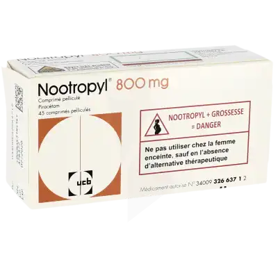 Nootropyl 800 Mg, Comprimé Pelliculé à Bordeaux