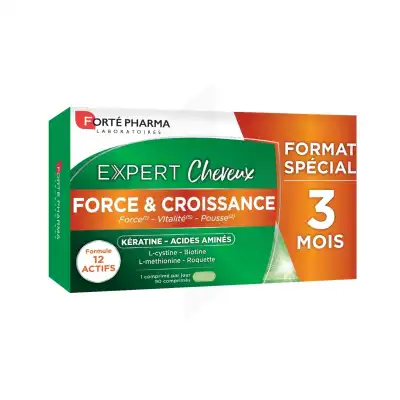 Forte Pharma Expert Cheveux Force & Croissance Comprimés B/90 à Cavignac