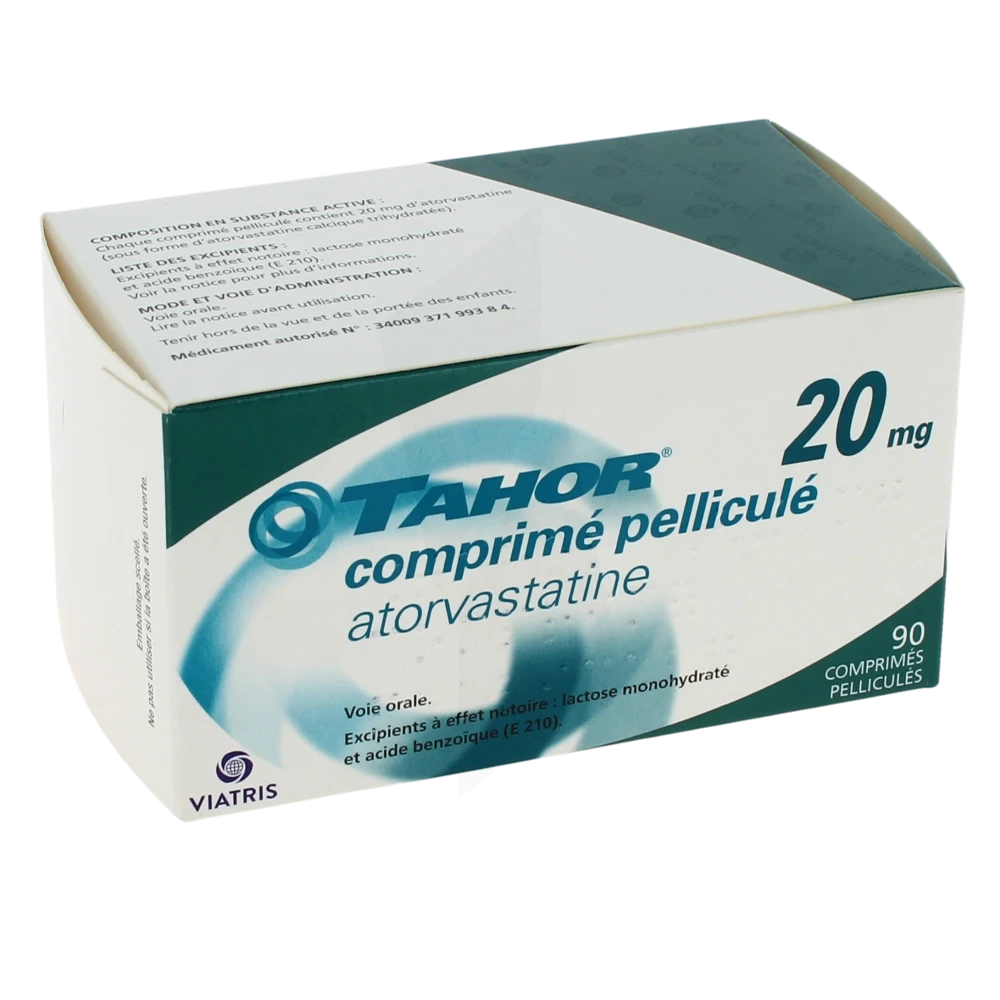 Tahor 20 Mg, Comprimé Pelliculé