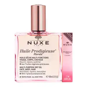Huile Prodigieuse® Florale - Huile Sèche Multi-fonctions Visage, Corps, Cheveux 100ml + Parfum Floral 1,2ml à Bayeux