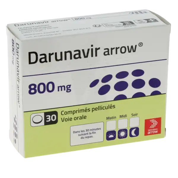 Darunavir Arrow 800 Mg, Comprimé Pelliculé