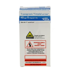 Travoprost/timolol Arrow 40 Microgrammes/5 Mg Par Ml, Collyre En Solution