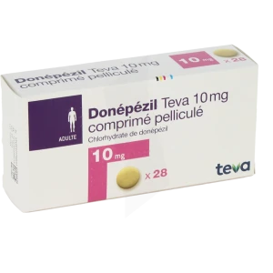 Donepezil Teva 10 Mg, Comprimé Pelliculé