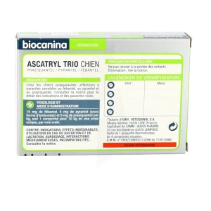 Ascatryl Trio Biocanina Chien, Comprimé