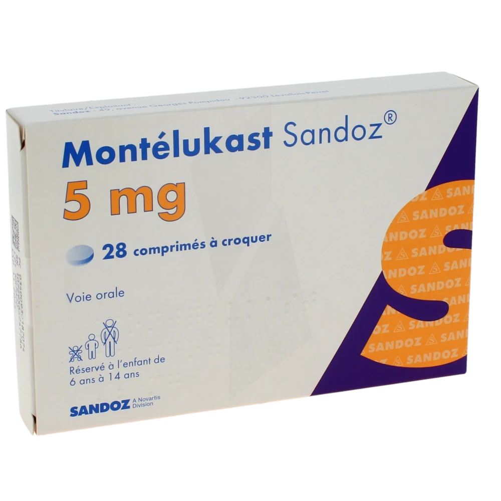 Montelukast Sandoz 5 Mg, Comprimé à Croquer