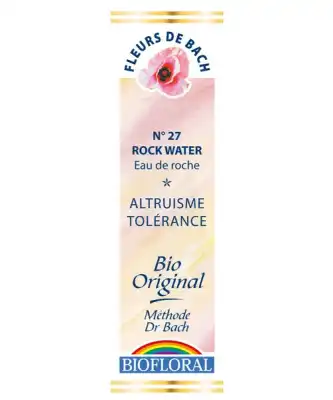 Biofloral Fleurs De Bach N°27 Rock Water Elixir à La Ricamarie