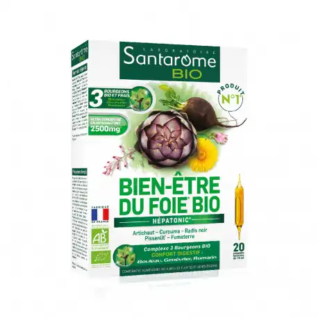 Santarome Bio Bien-être Du Foie Solution Buvable 20 Ampoules/10ml