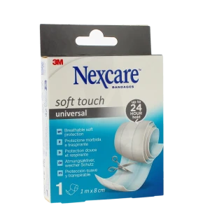 Nexcare Soft Touch Bande Blanc 1m X 8 Cm