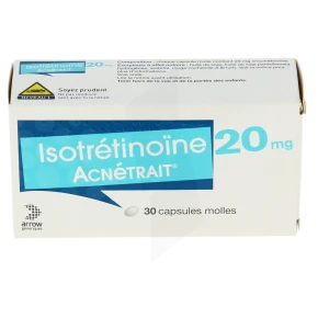 Isotretinoine Acnetrait 20 Mg, Capsule Molle