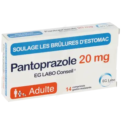 Pantoprazole Eg Labo Conseil 20 Mg, Comprimé Gastro-résistant à LE LAVANDOU