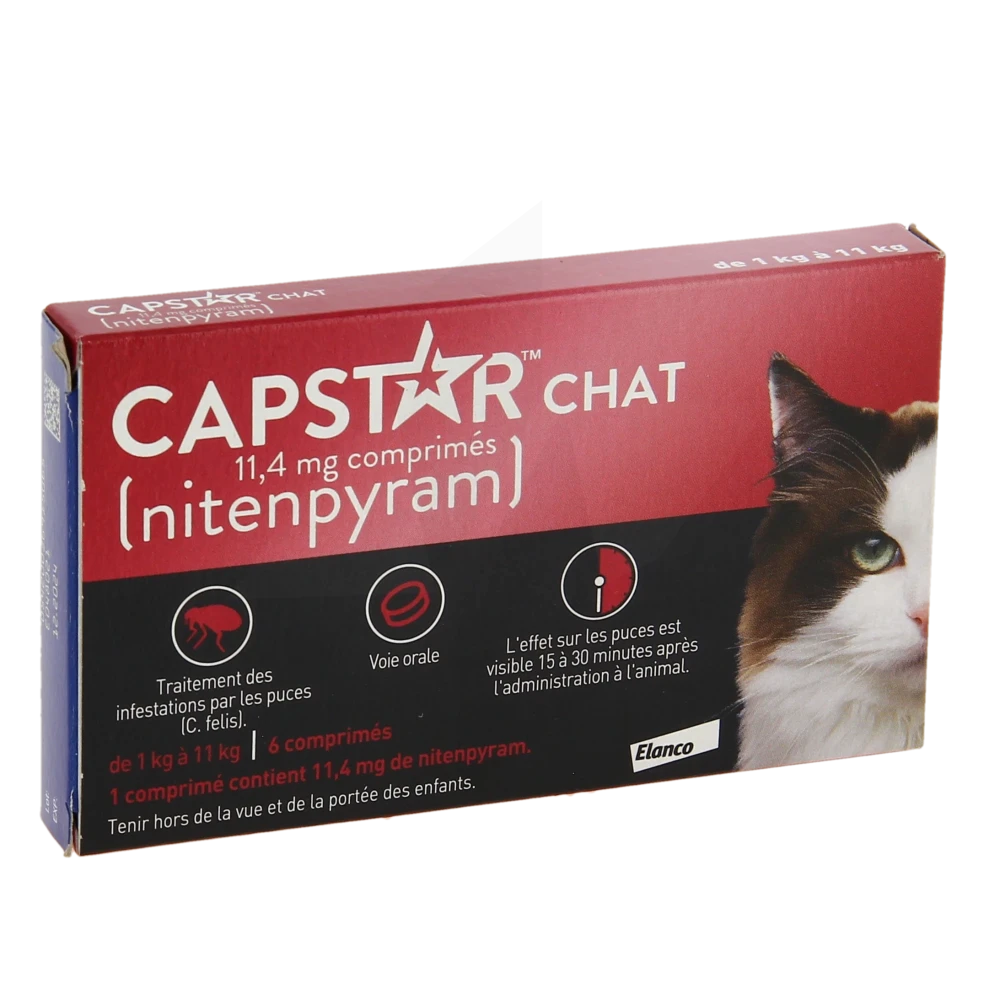 Capstar Chat 11,4 Mg Comprimes, Comprimé