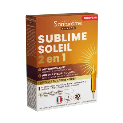Santarome Solution buvable sublime soleil 2 en 1 20 Ampoules/10ml