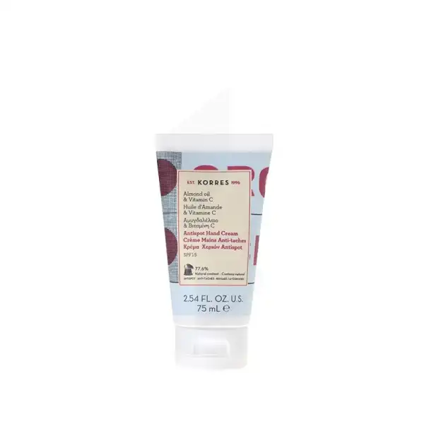 Korres Crème Mains Hydratante Anti-taches Spf15 Amande & Vitamine C 75ml