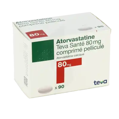 Atorvastatine Teva Sante 80 Mg, Comprimé Pelliculé à Eysines