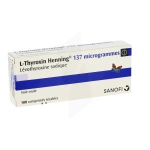 L-thyroxin Henning 137 Microgrammes, Comprimé Sécable