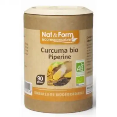 Nat&form Eco Responsable Curcuma + Pipérine Bio Gélules B/90 à LUSSAC