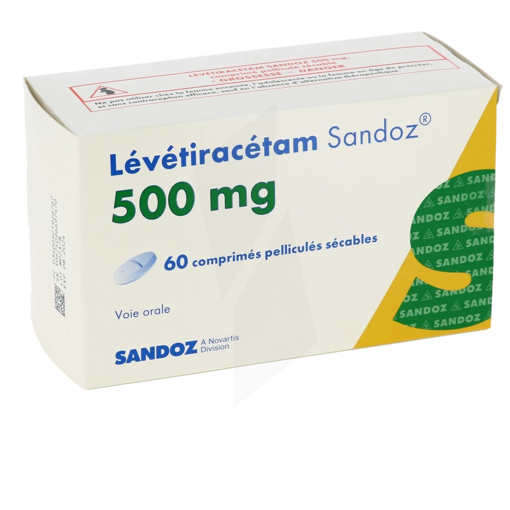 Levetiracetam Sandoz 500 Mg, Comprimé Pellliculé Sécable