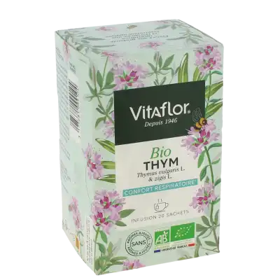 Vitaflor Bio Tisane Thym Confort Respiratoire 18 Sachets à Le Teich