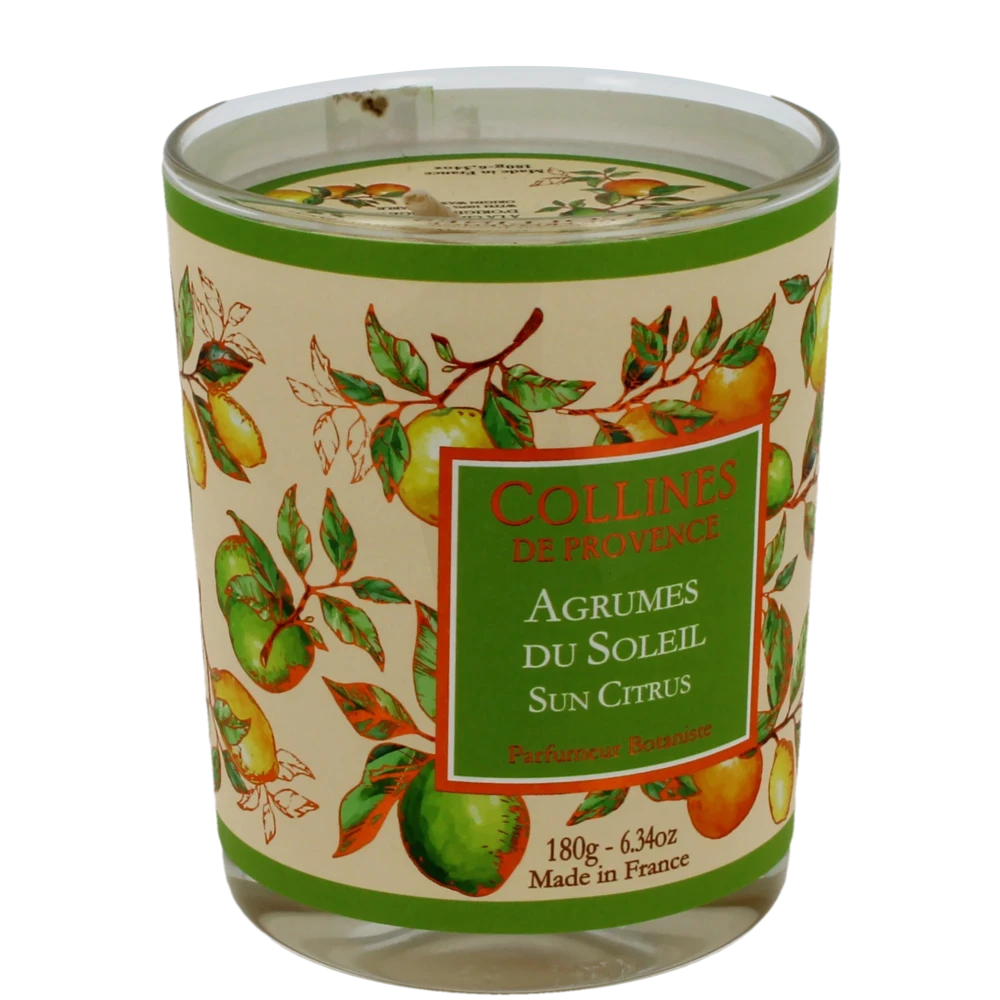 Collines De Provence Bougie Parfumée Agrumes Du Soleil Pot/180g