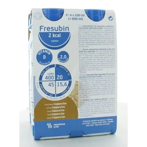 Fresubin 2kcal Drink Nutriment Cappuccino 4bouteilles /200ml