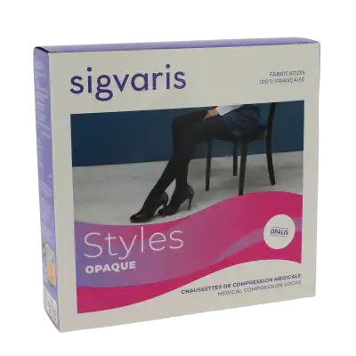 Sigvaris Styles Opalis Opaque Chaussette Classe 2 Femme Noir Long S à TOURS