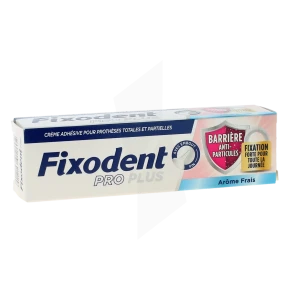 Fixodent Pro Plus Barriere Anti-particules Crème Adhésive Frais Tube De 40 G