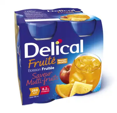 Delical Boisson Fruitee Nutriment Multi Fruits 4bouteilles/200ml à SAINT-MEDARD-EN-JALLES